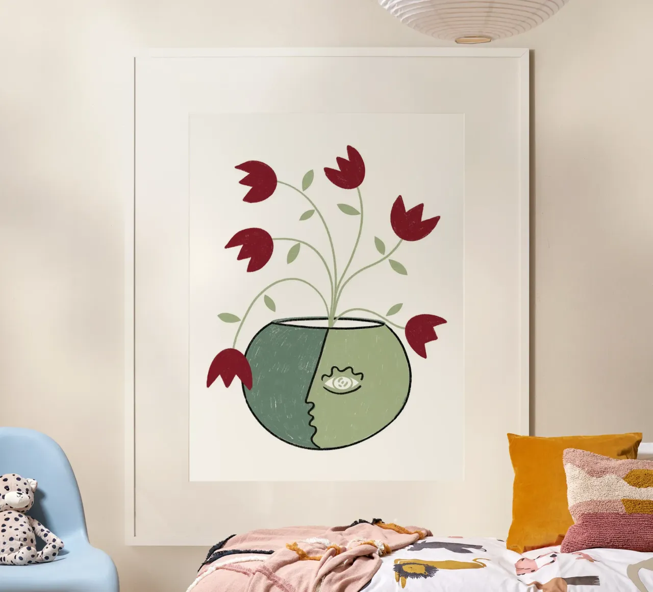 Crescita interiore di Shatha Dafai poster con telaio in legno da Linda Richardson