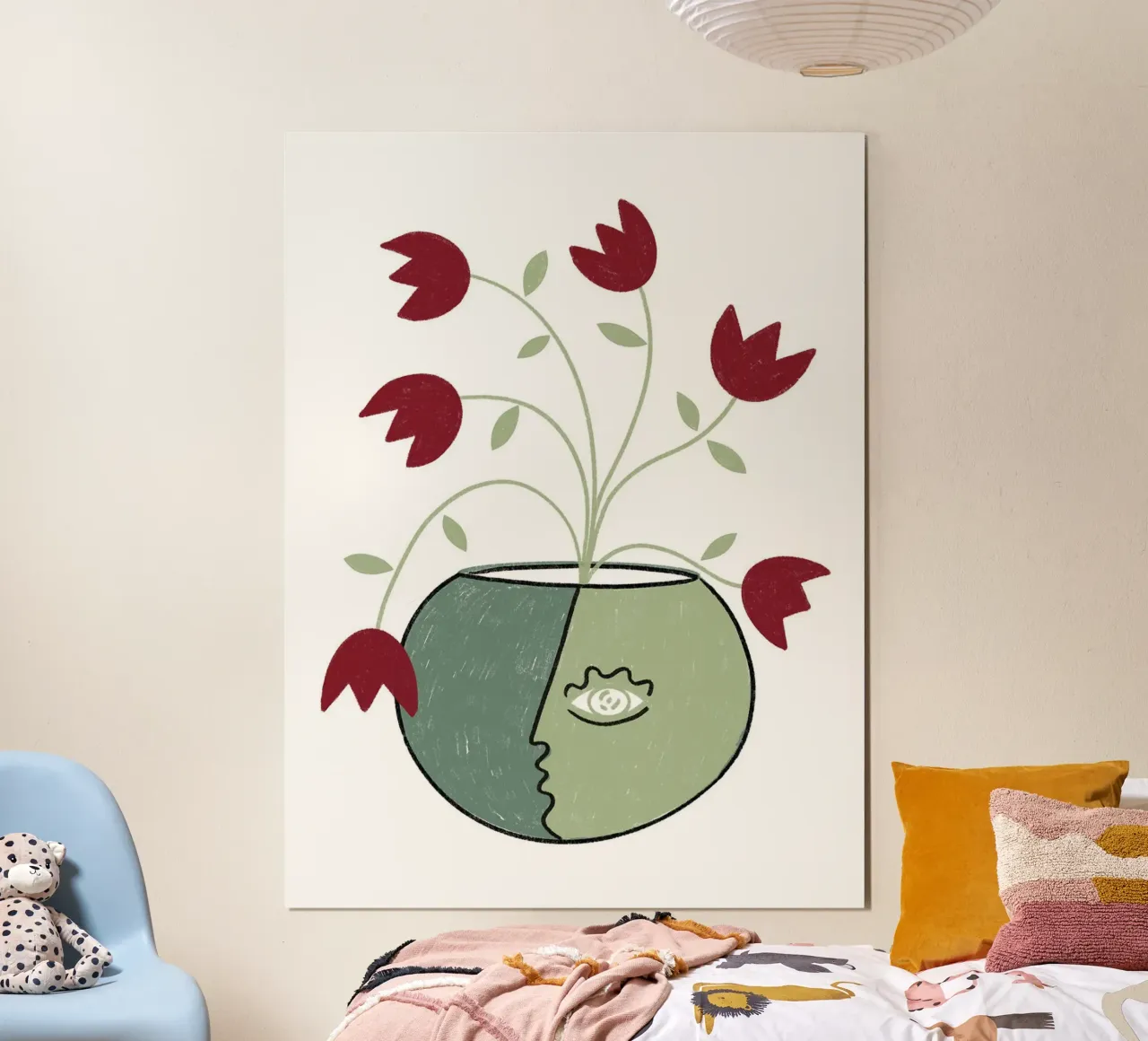Crescita interiore di Shatha Dafai poster con telaio in legno da Linda Richardson