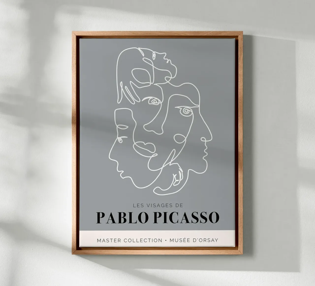 I volti di Pablo Picasso tela con Cornice a cassetta da Linda Richardson