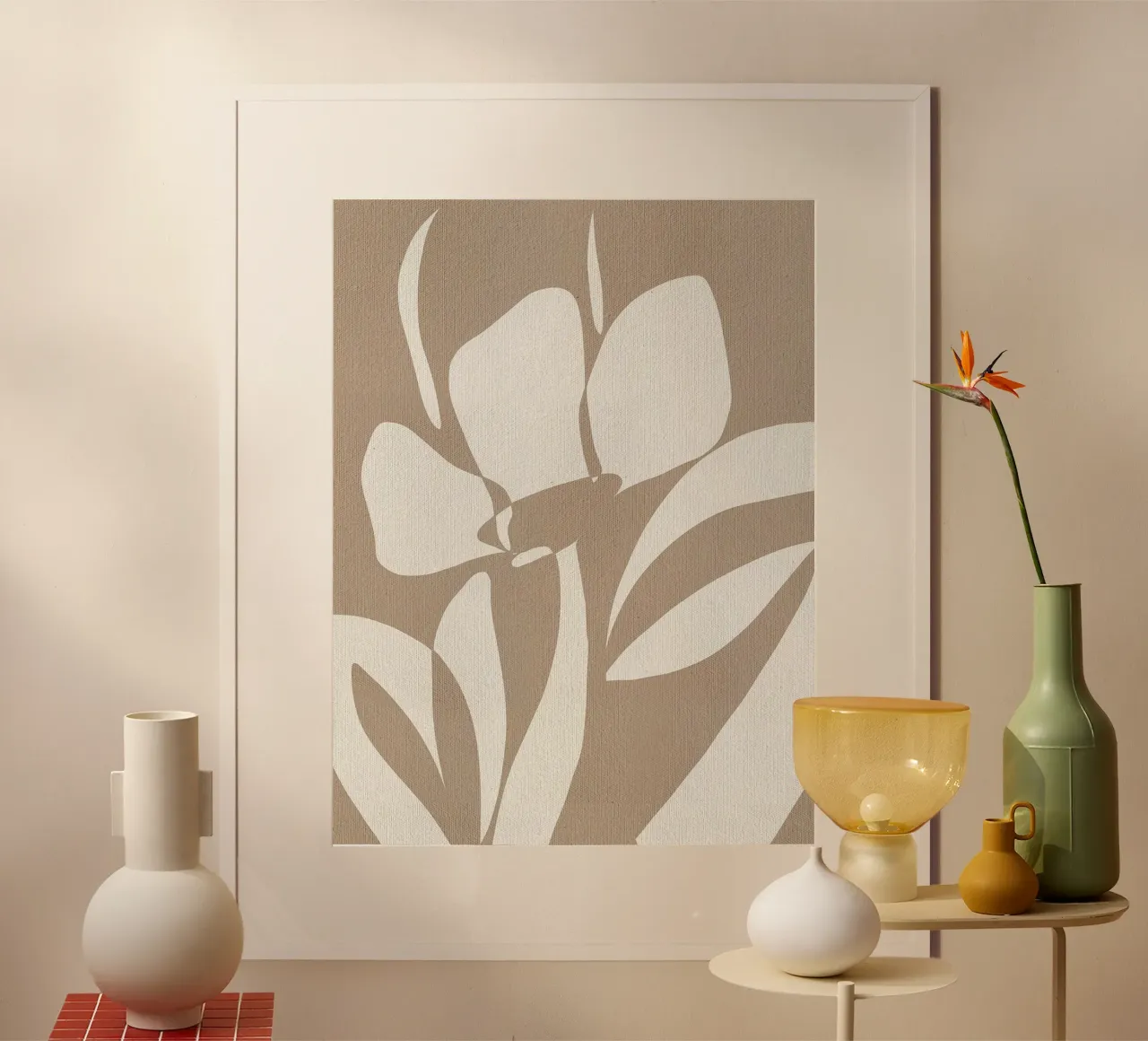 Petali muti III di Shatha Dafai poster con telaio in legno da Linda Richardson