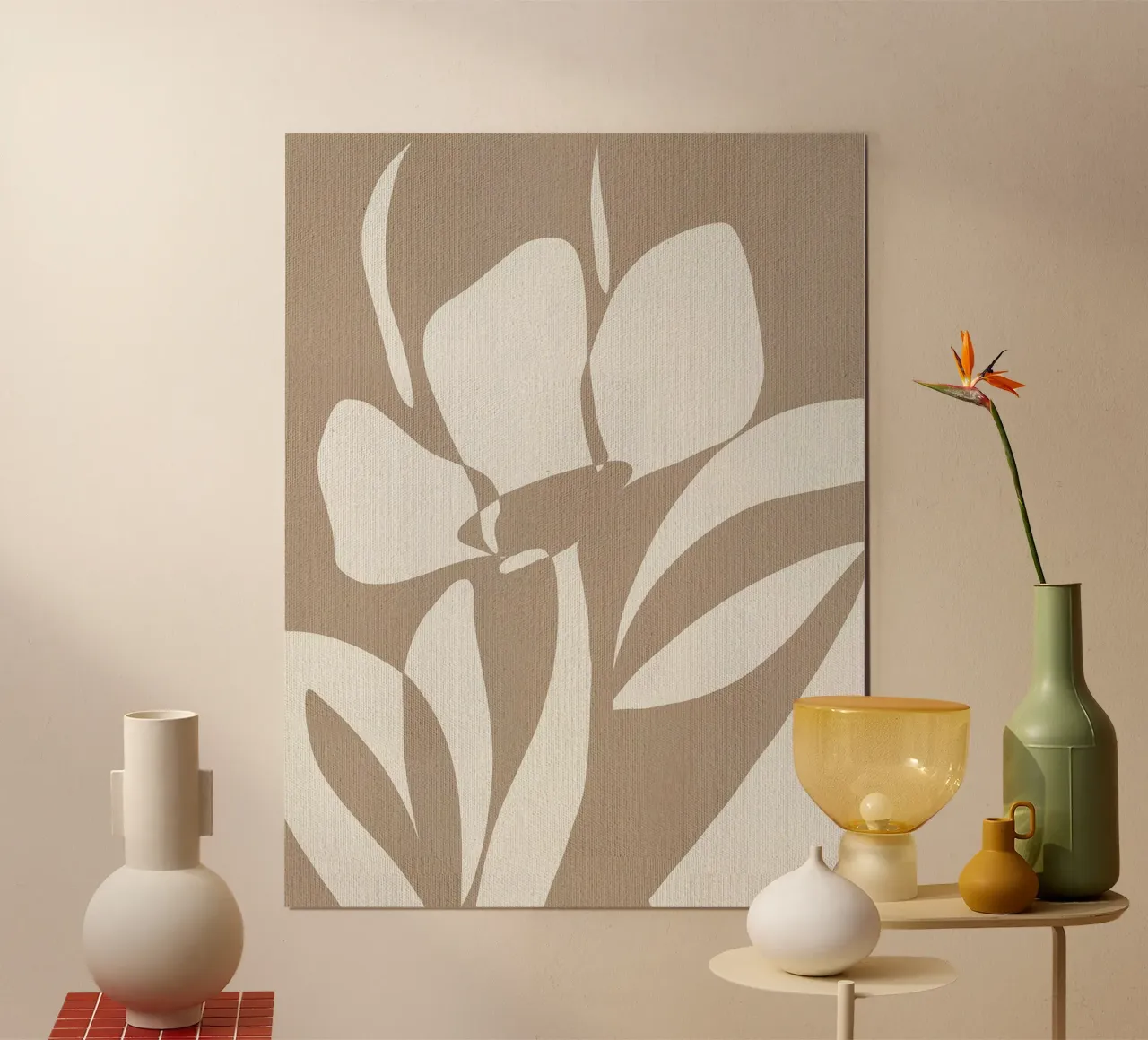 Petali muti III di Shatha Dafai poster con telaio in legno da Linda Richardson