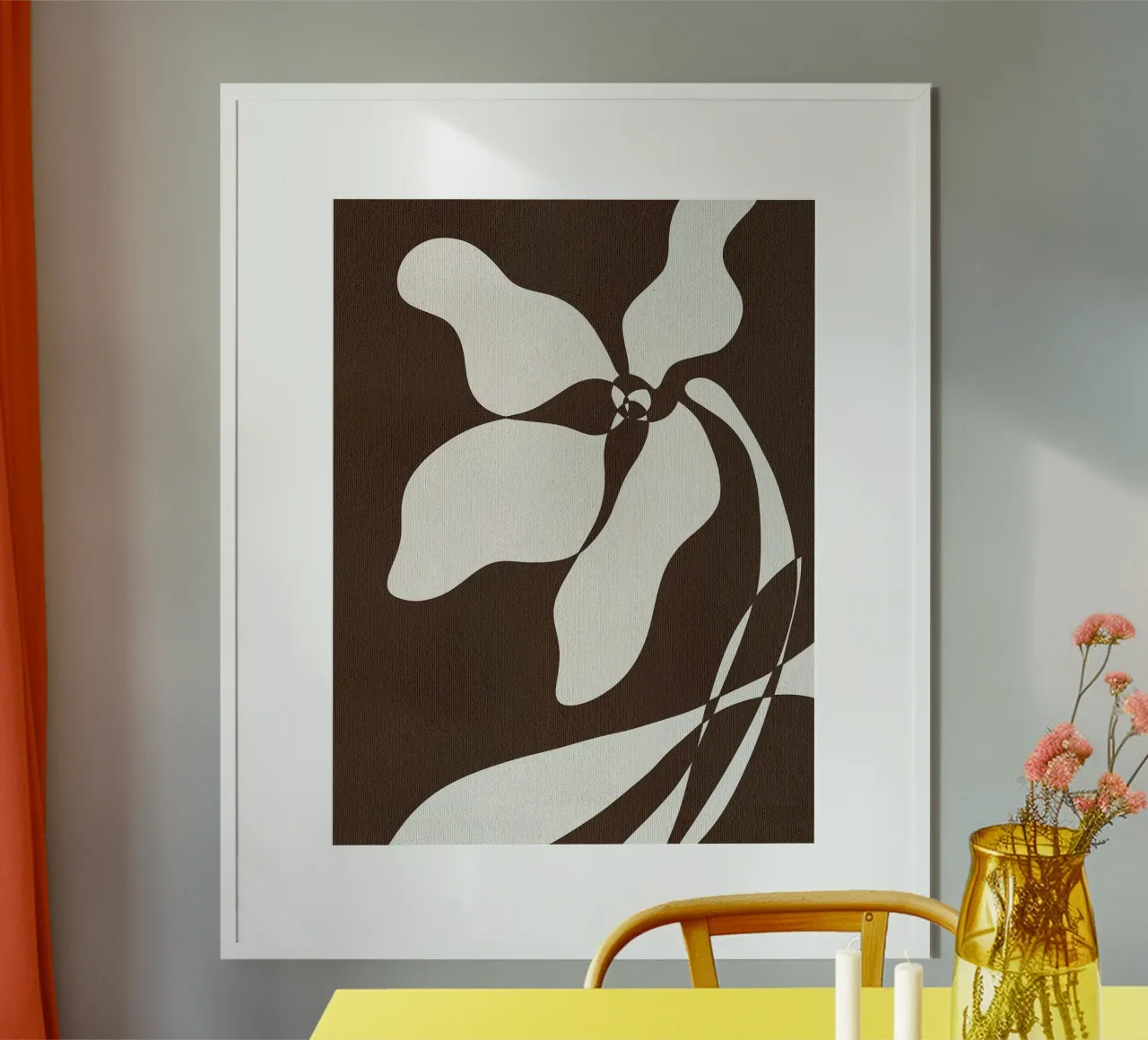 Petali muti V di Shatha Dafai poster con telaio in plastica da Linda Richardson