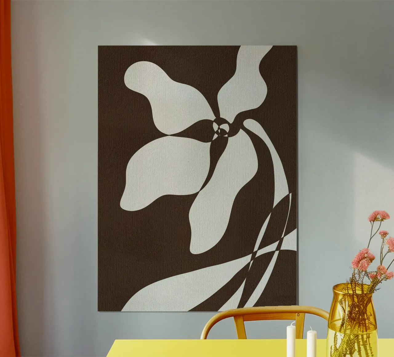 Petali muti V di Shatha Dafai poster con telaio in plastica da Linda Richardson