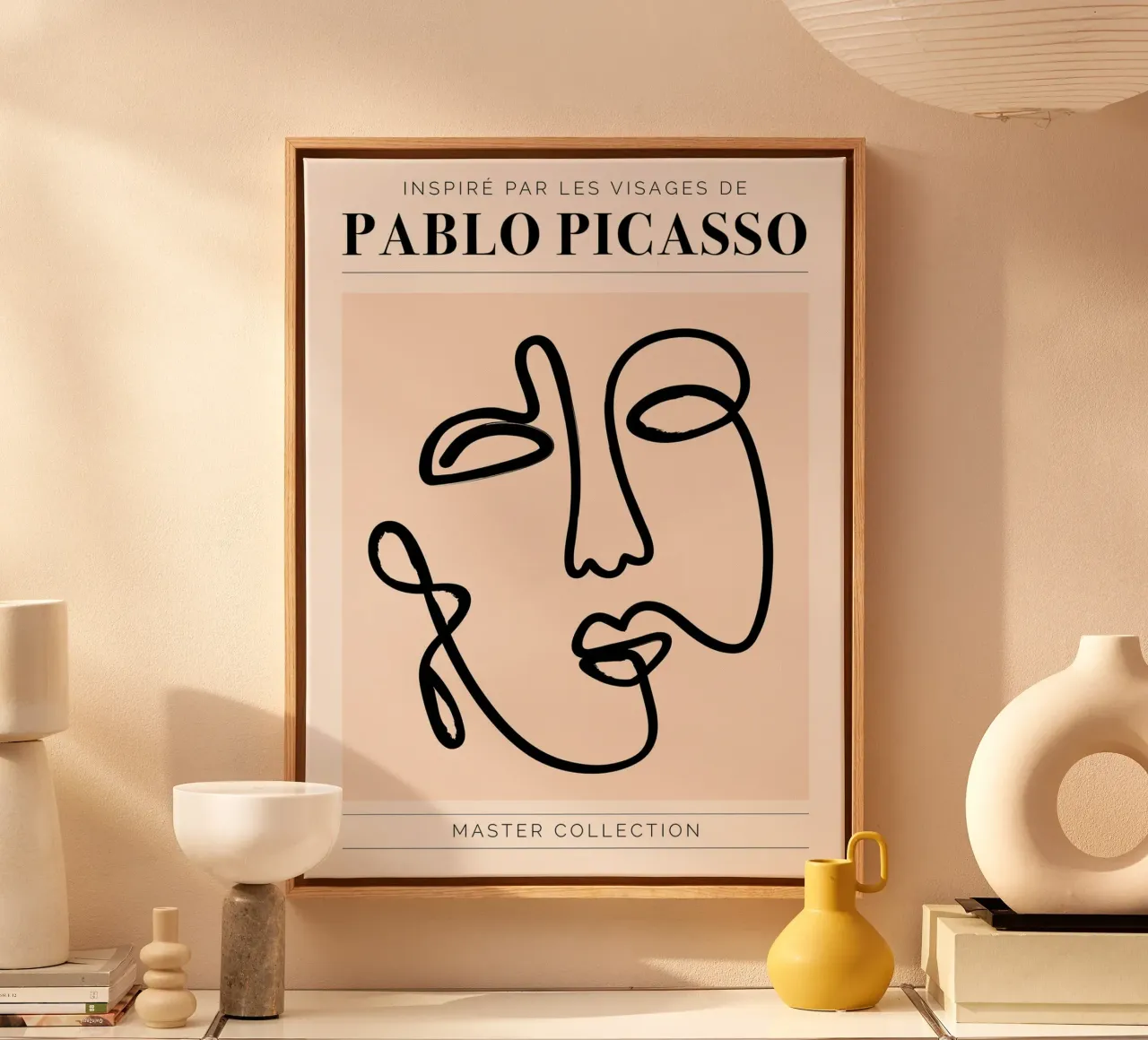 Pablo Picasso - Ispirato dai volti I tela con Cornice a cassetta da Linda Richardson