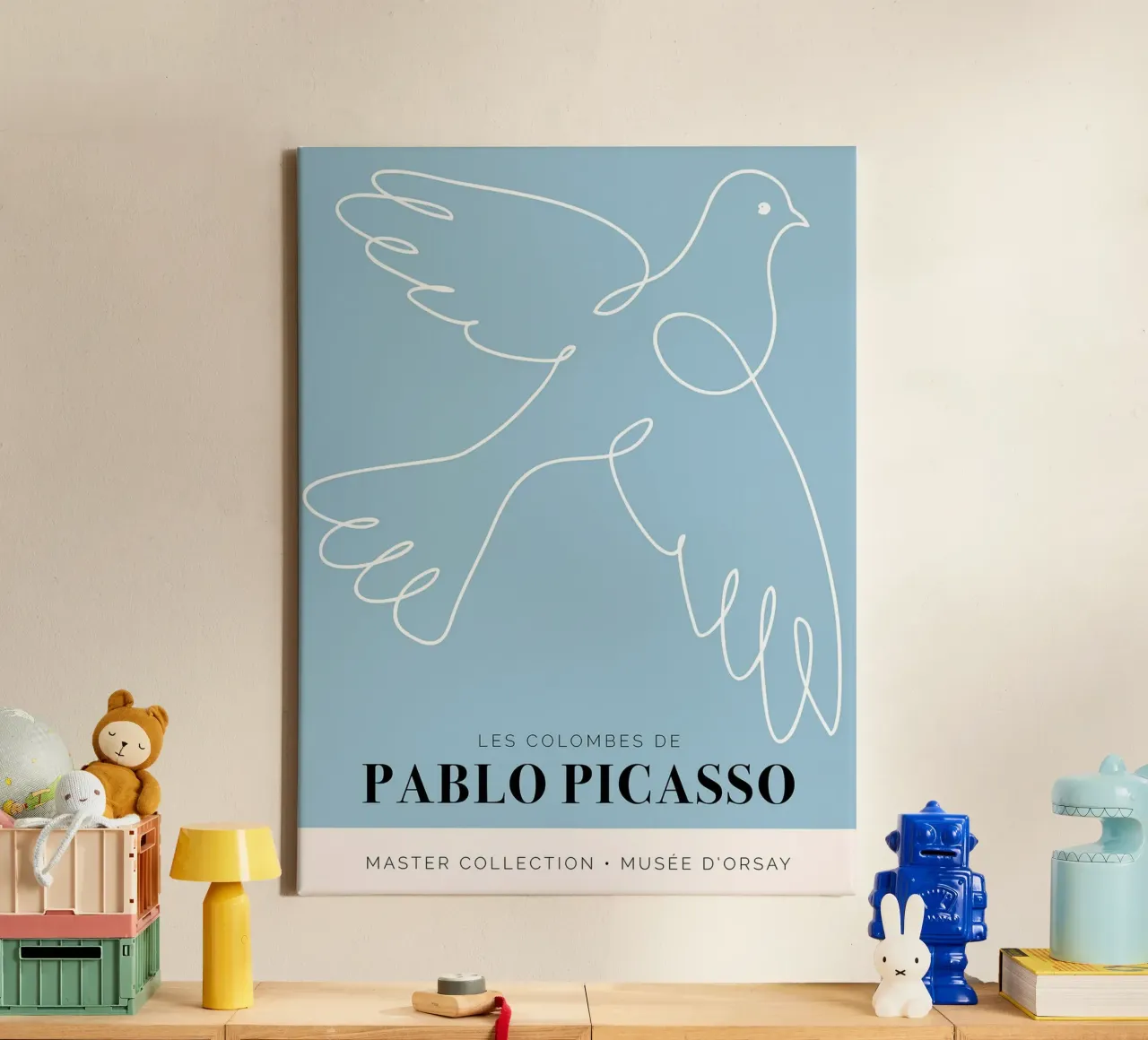 Pablo Picasso - Le colombe tela con Cornice a cassetta da Linda Richardson