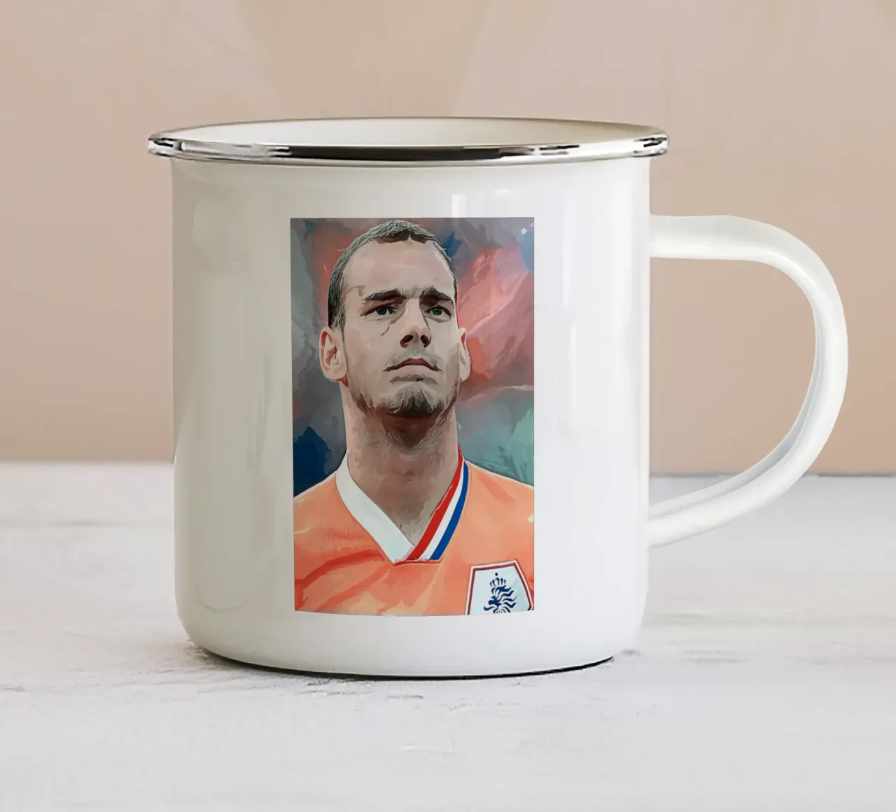Wesley Sneijder tazza in smalto da dan band