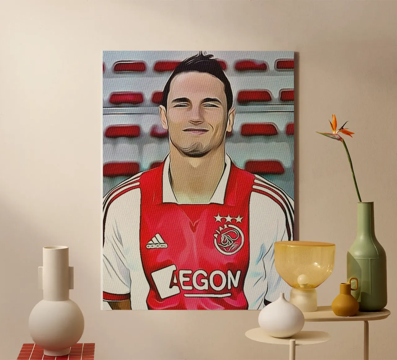 Der junge Wesley Sneijder Leinwand mit Schattenfugenrahmen von dan band