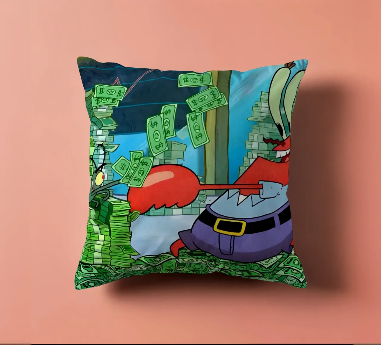 "Mr. Krabs cuscino da Low poly art