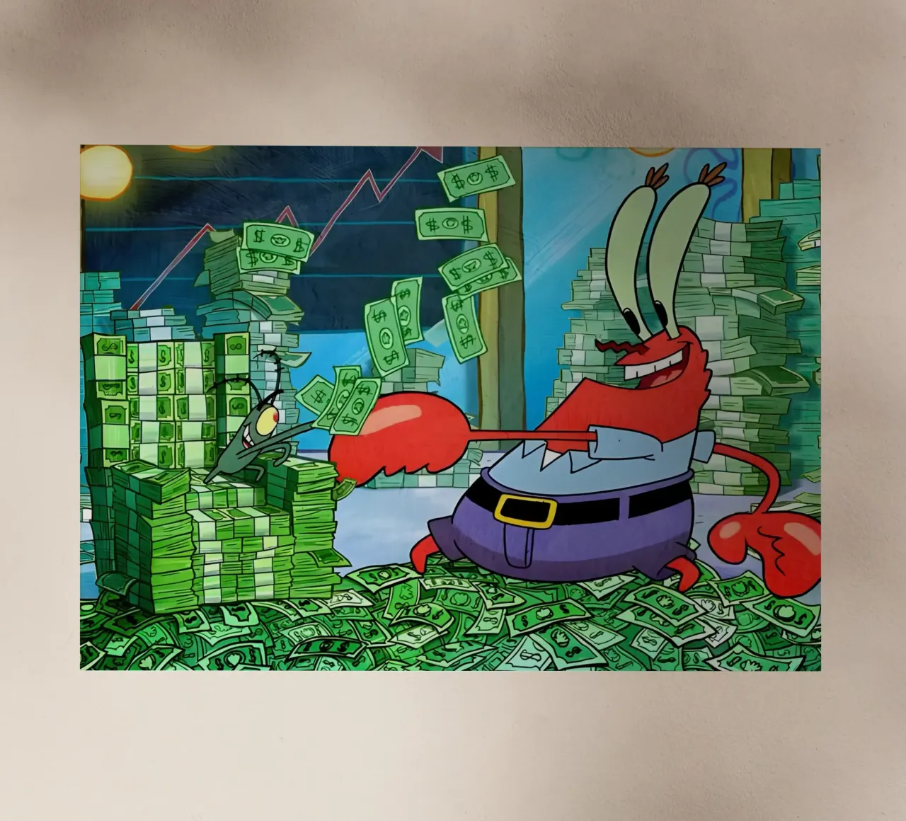"Mr. Krabs pellicola backlit da Low poly art