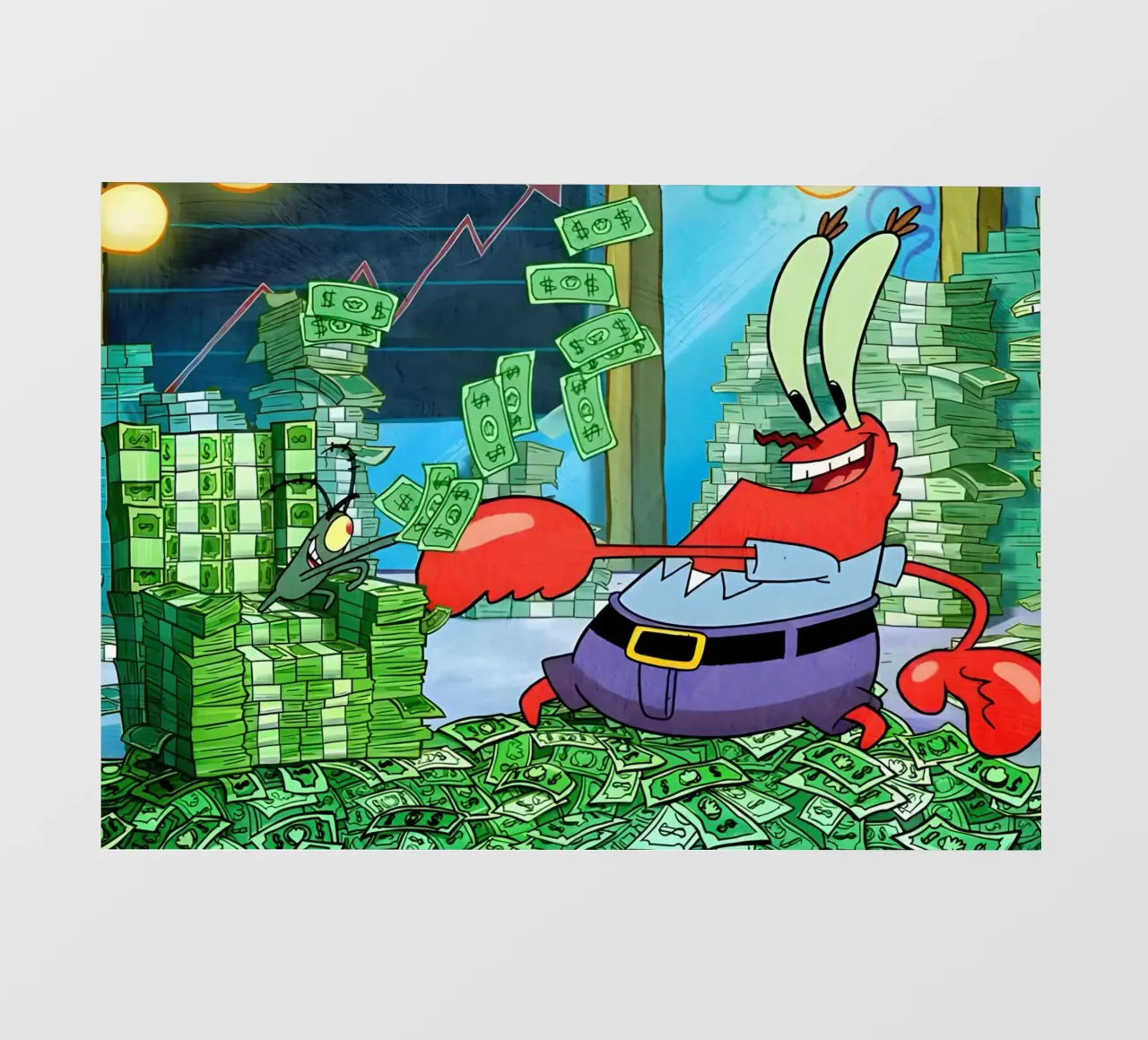 "Mr. Krabs pellicola backlit da Low poly art