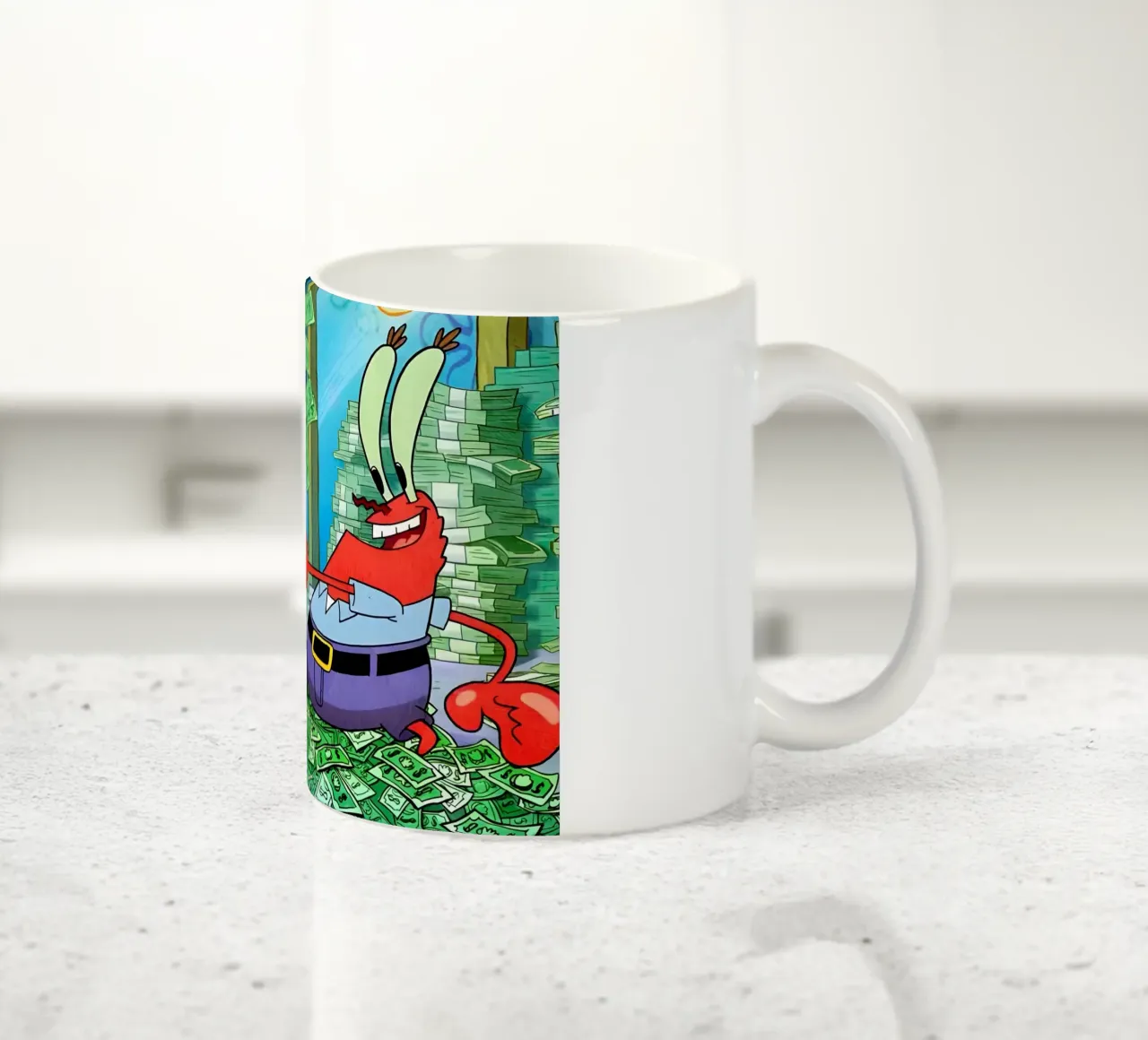 "Mr. Krabs tazza in ceramica da Low poly art