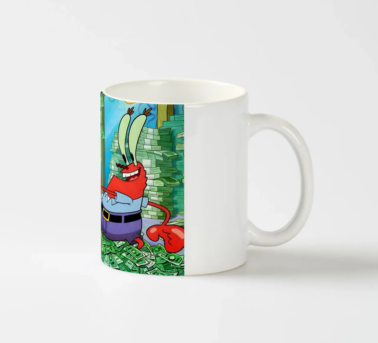 "Mr. Krabs tazza in ceramica da Low poly art