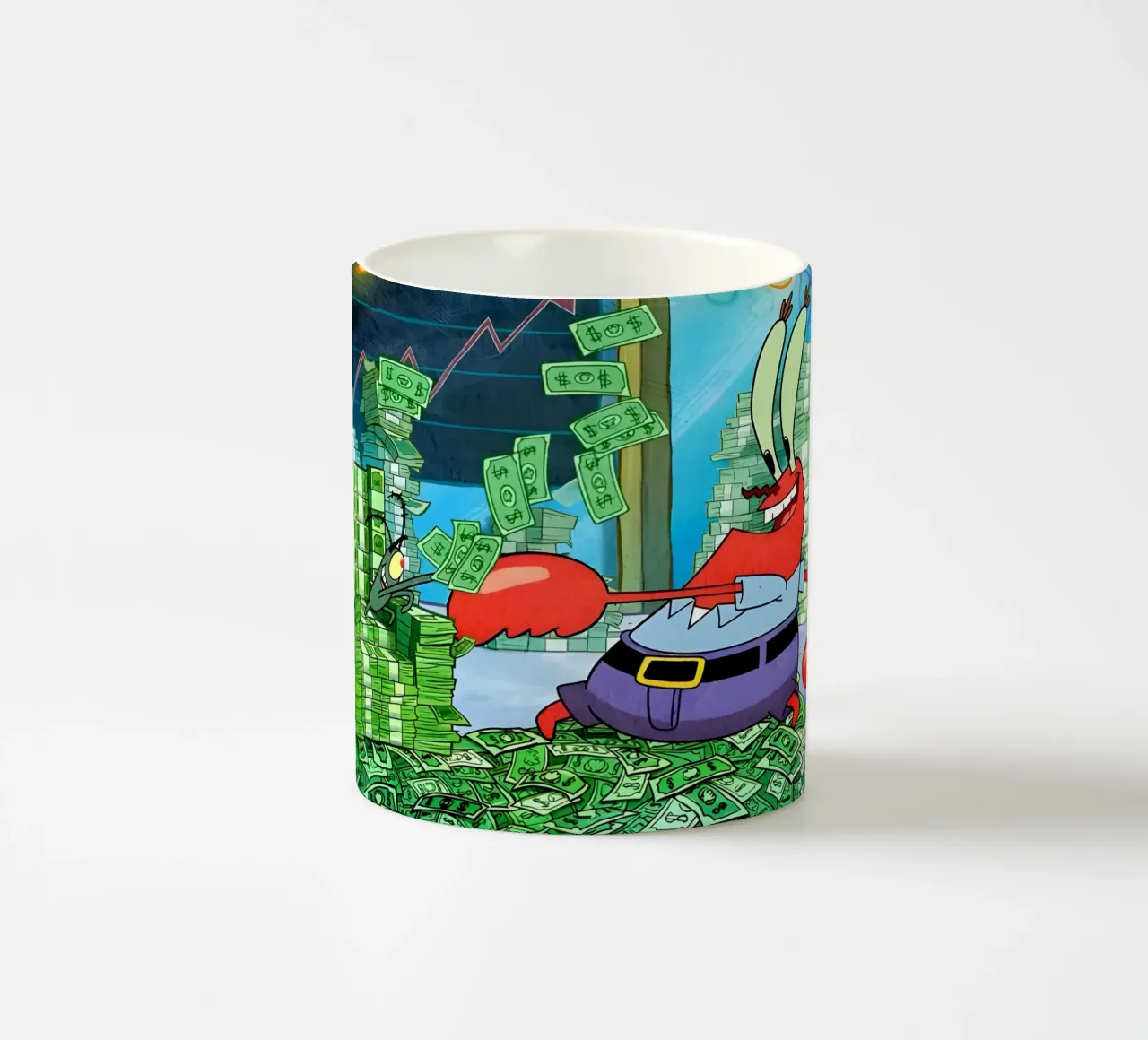 "Mr. Krabs tazza in ceramica da Low poly art