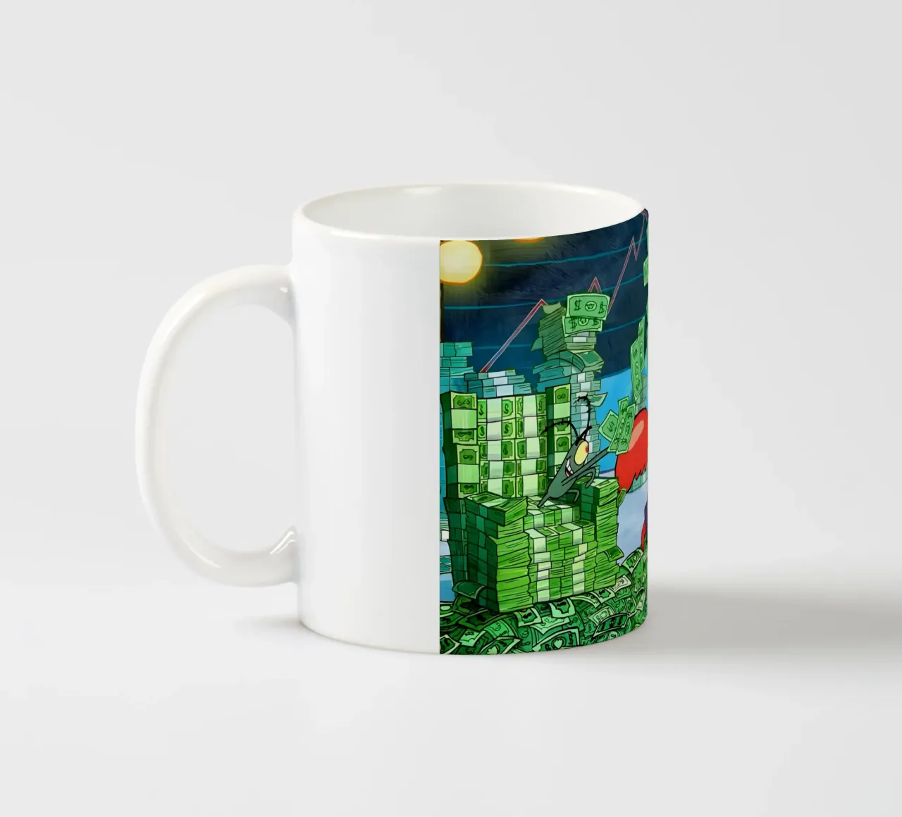 "Mr. Krabs tazza in ceramica da Low poly art