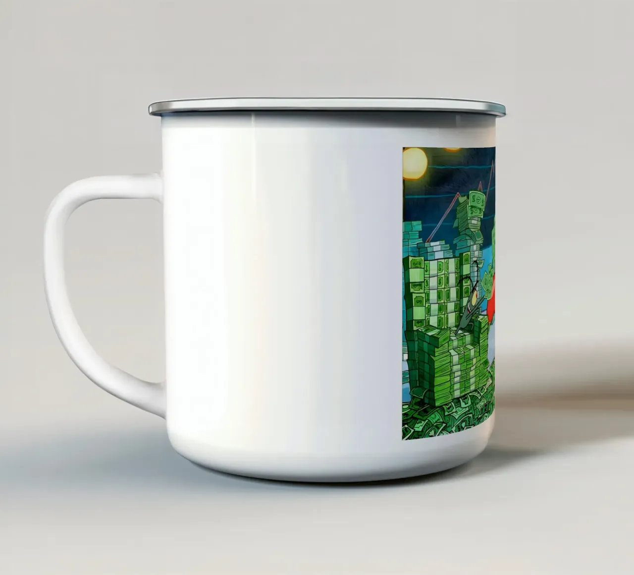 "Mr. Krabs tazza in smalto da Low poly art