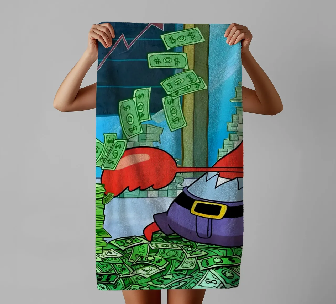 "Mr. Krabs asciugamano da bagno da Low poly art