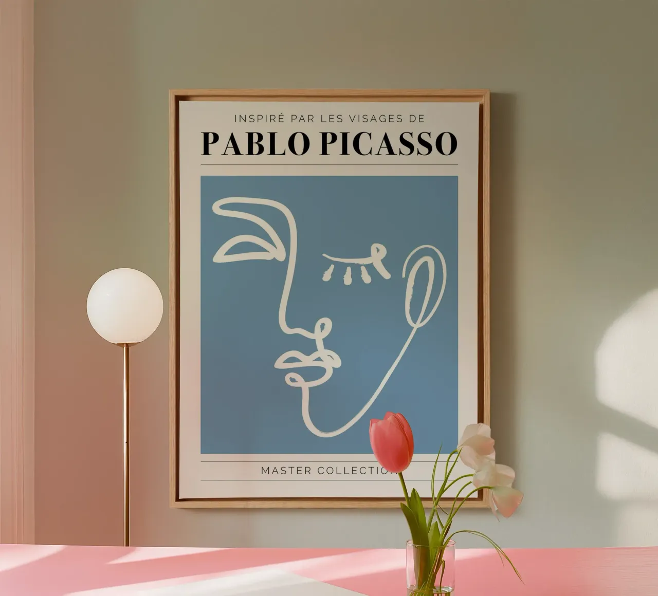 Pablo Picasso - Visage I tela con Cornice a cassetta da Linda Richardson