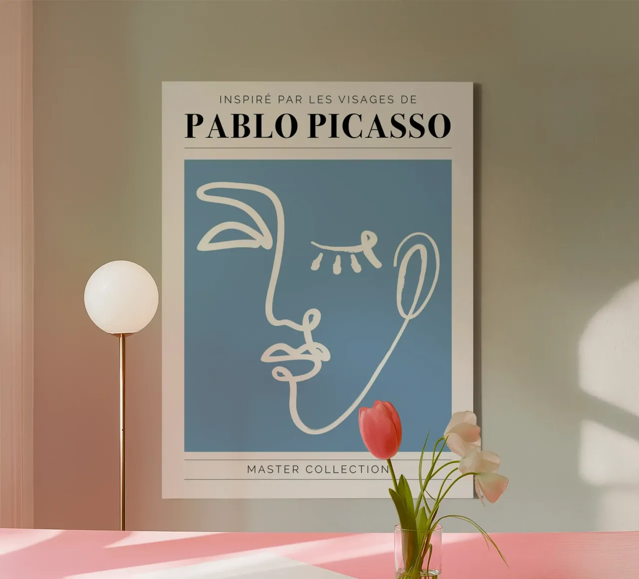 Pablo Picasso - Visage I tela con Cornice a cassetta da Linda Richardson