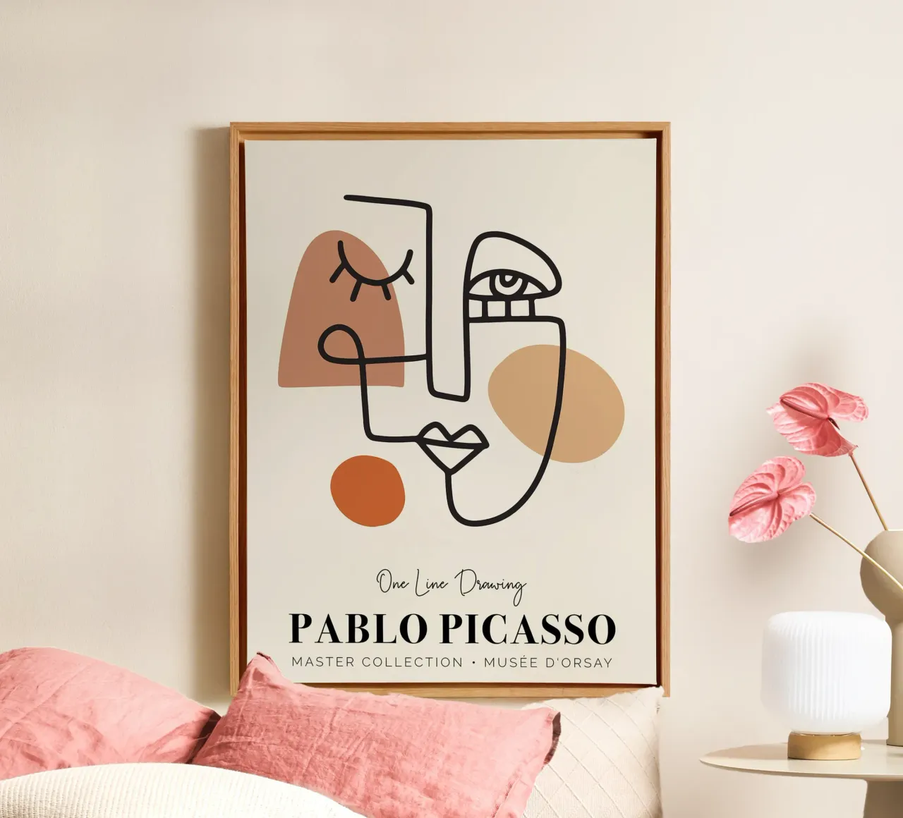 Pablo Picasso Disegno di una linea II tela con Cornice a cassetta da Linda Richardson