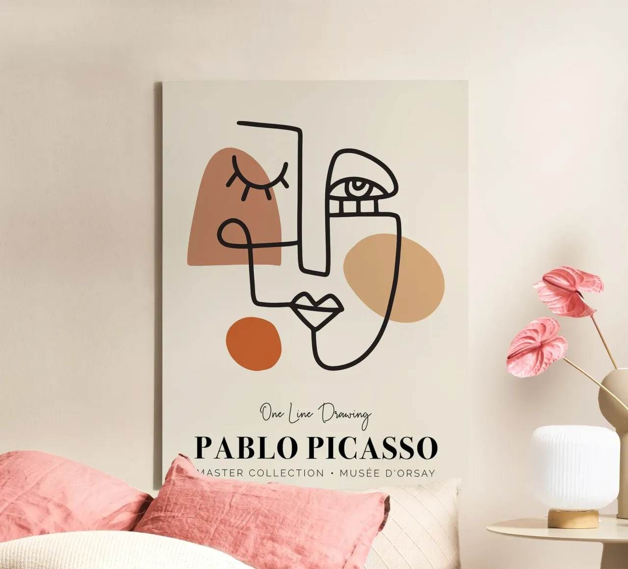 Pablo Picasso Disegno di una linea II tela con Cornice a cassetta da Linda Richardson