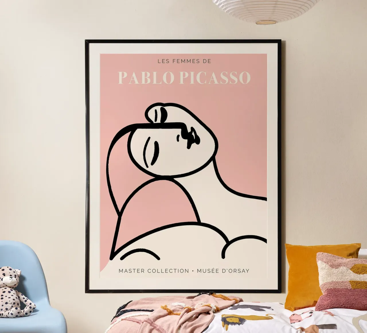 Picasso - Donne poster con telaio in legno da Linda Richardson