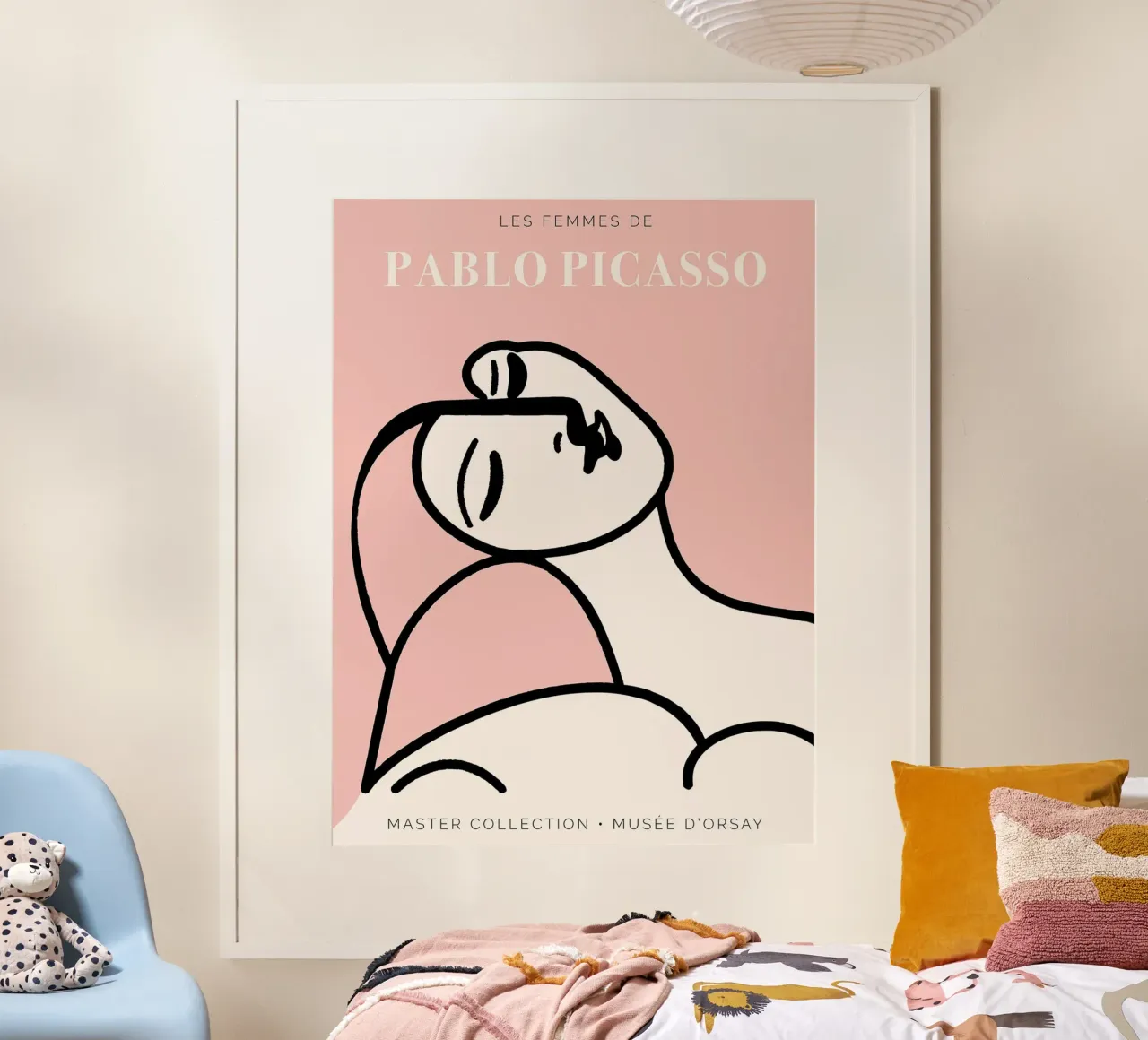 Picasso - Donne poster con telaio in legno da Linda Richardson