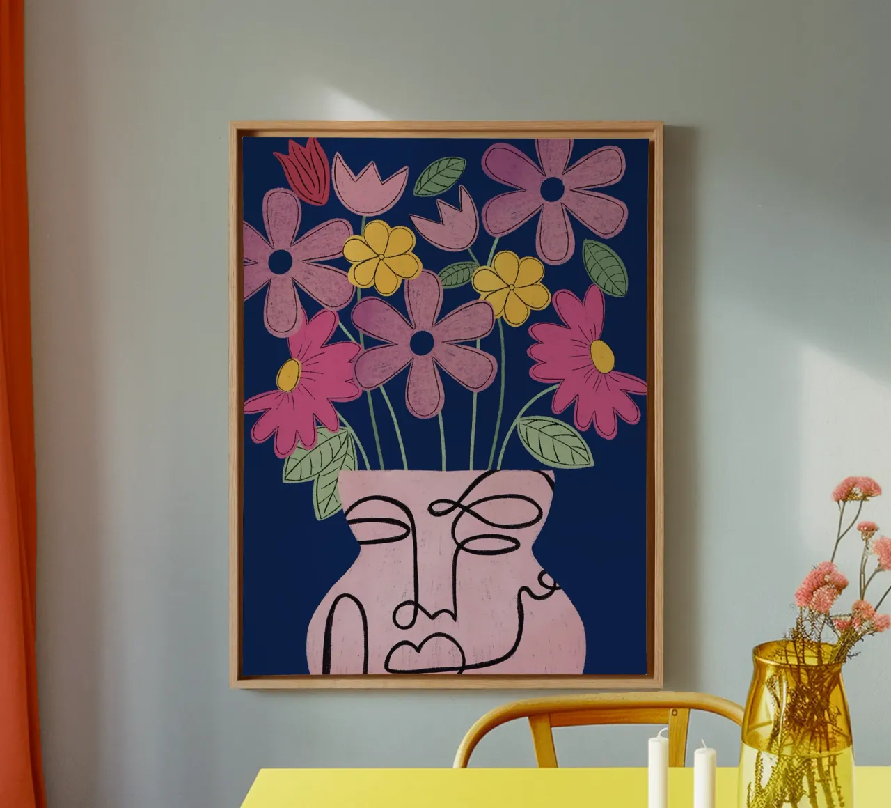 Pick up your Feelings von Shatha Dafai Leinwand mit Schattenfugenrahmen von Linda Richardson