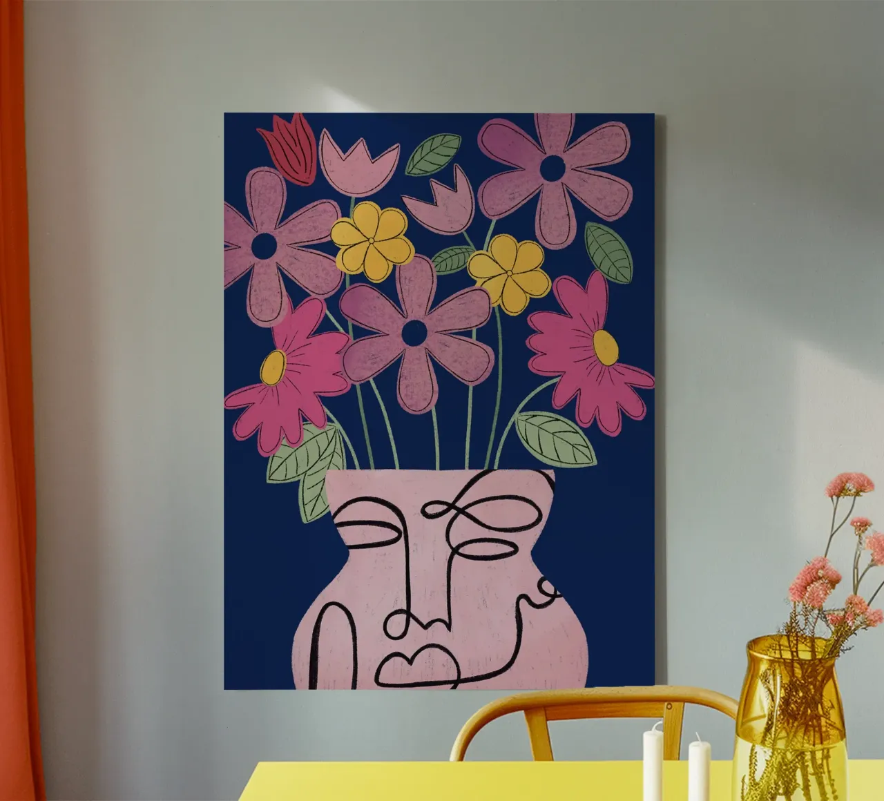 Pick up your Feelings von Shatha Dafai Leinwand mit Schattenfugenrahmen von Linda Richardson