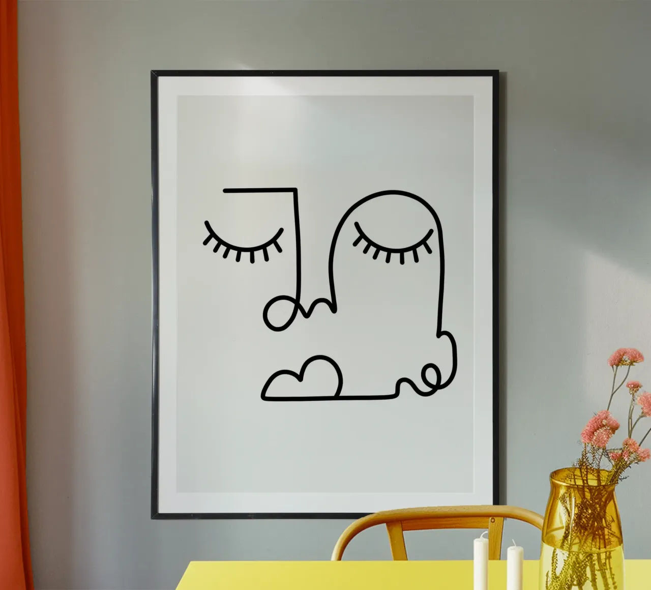 La bella addormentata di Shatha Dafai poster con telaio in plastica da Linda Richardson
