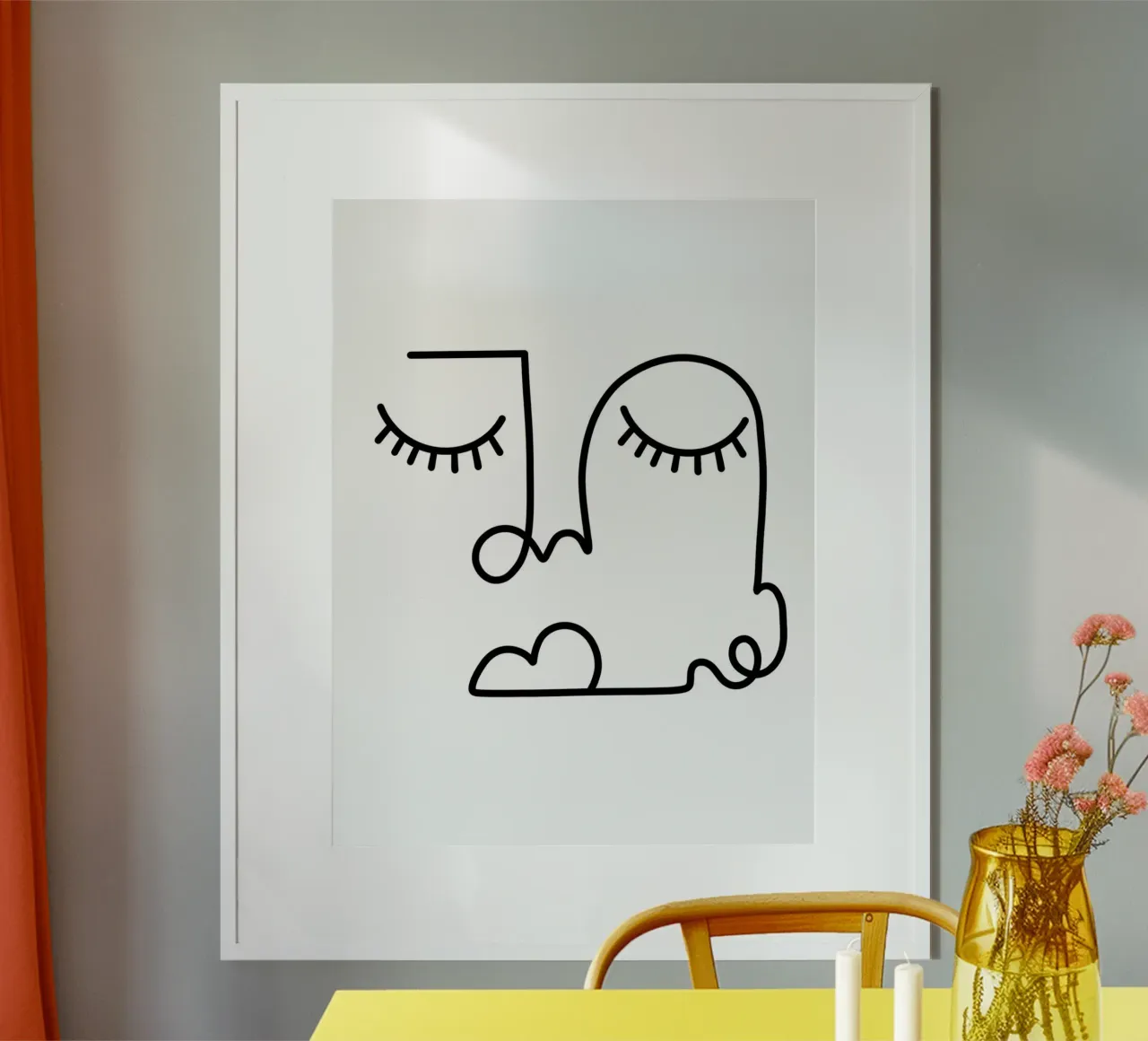 La bella addormentata di Shatha Dafai poster con telaio in plastica da Linda Richardson
