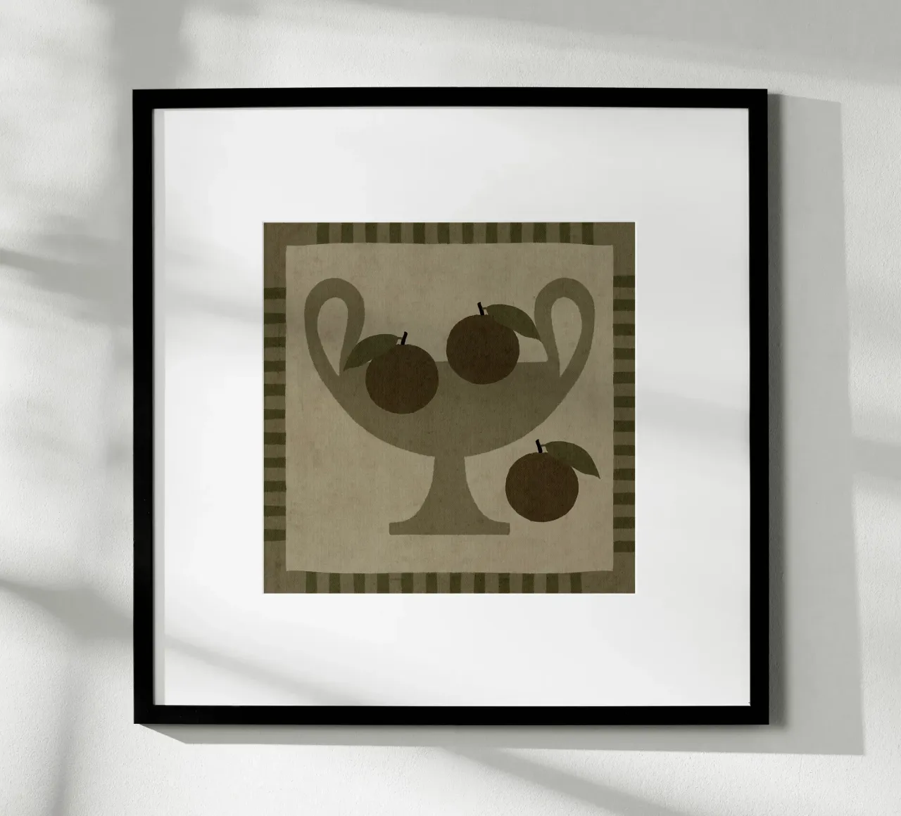 Natura morta con vaso e arance I poster con telaio in alluminio da Linda Richardson