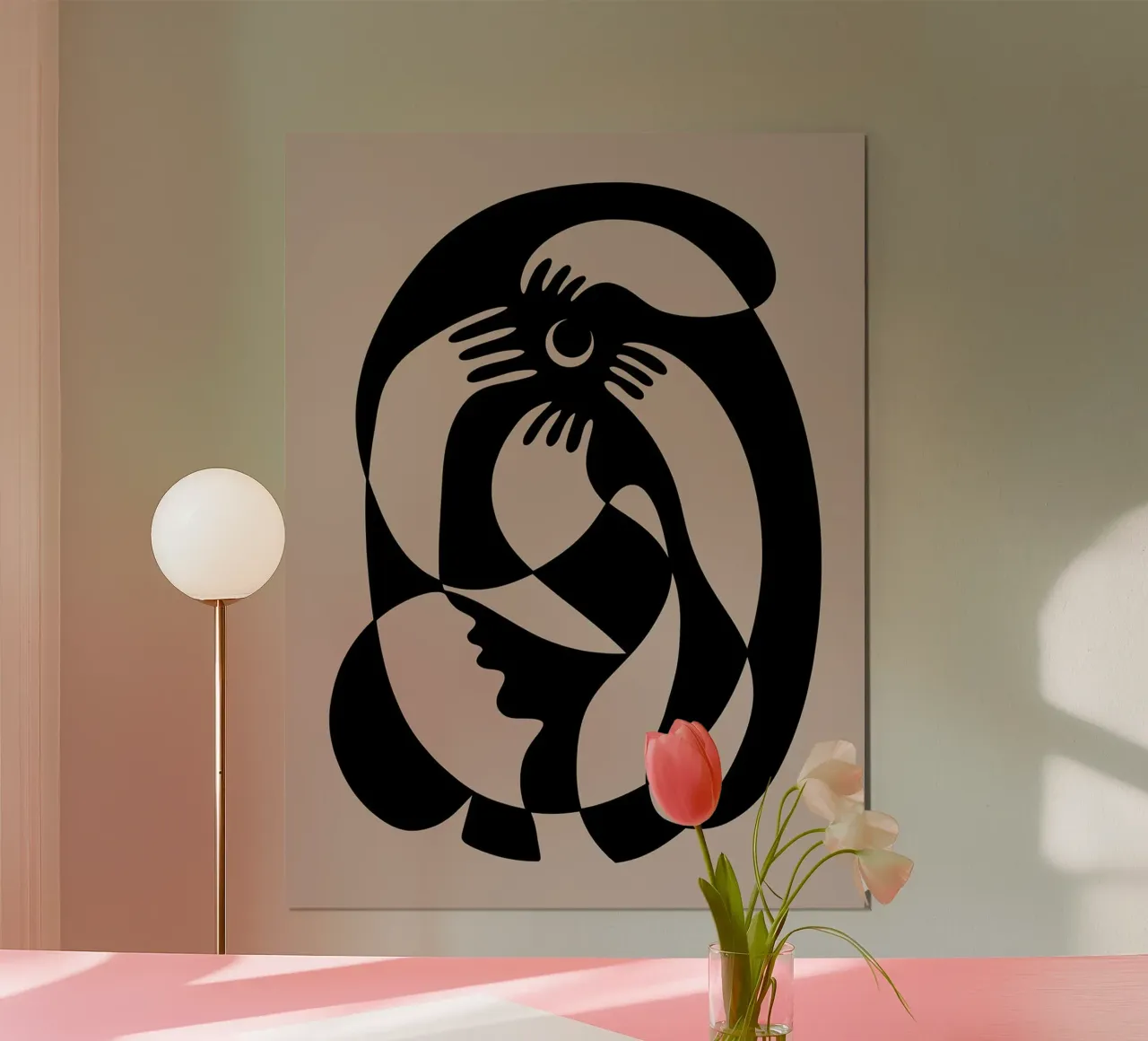 Parlare alla luna di Shatha Dafai poster con telaio in alluminio da Linda Richardson