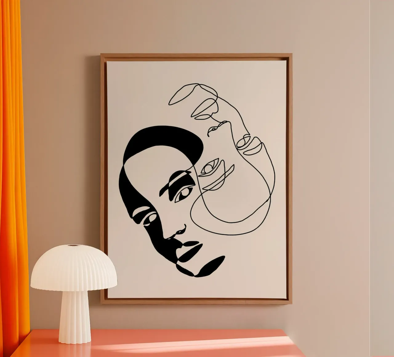 The other self by Shatha Dafai canvas with Floater frame by Linda Richardson