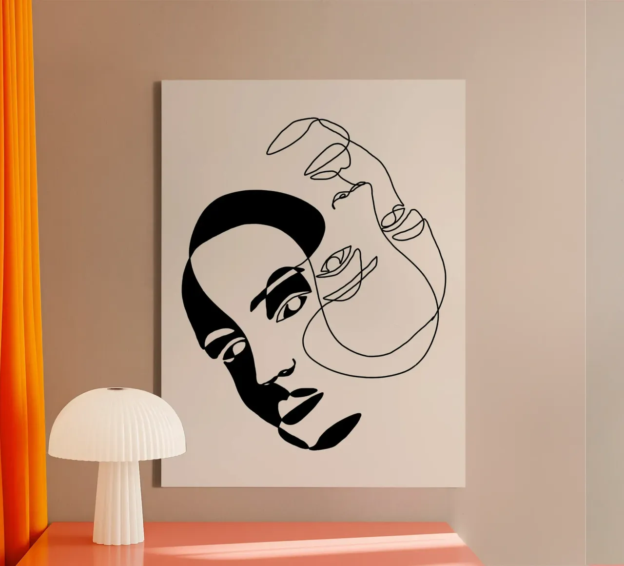 The other self by Shatha Dafai canvas with Floater frame by Linda Richardson