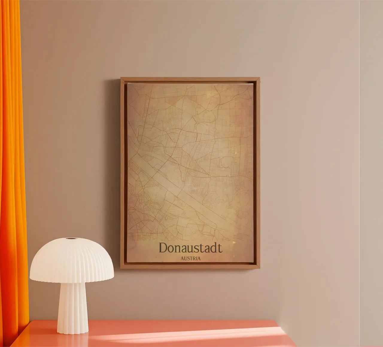 Donaustadt AUSTRIA tela con Cornice a cassetta da WorldPrint