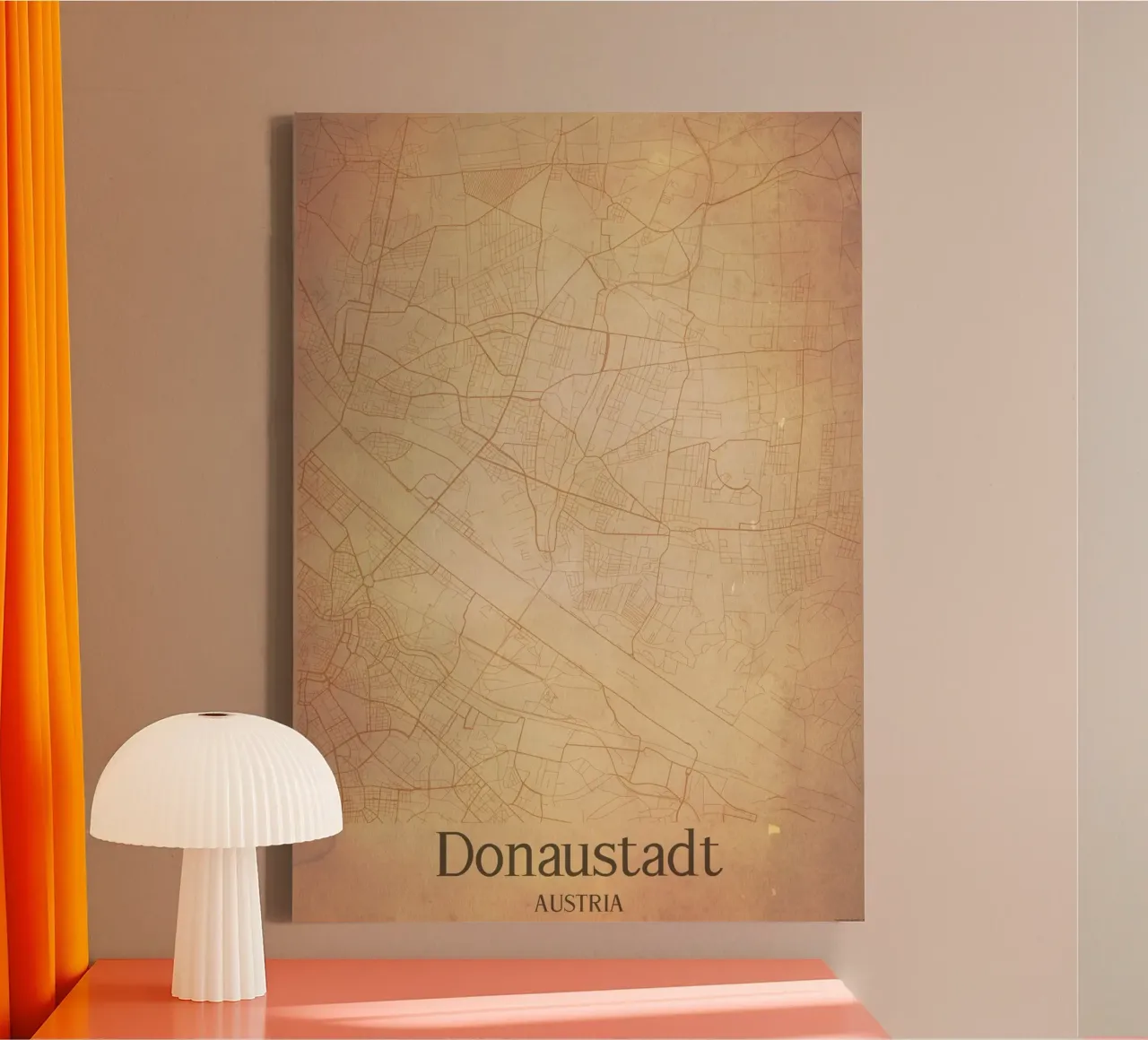 Donaustadt AUSTRIA tela con Cornice a cassetta da WorldPrint