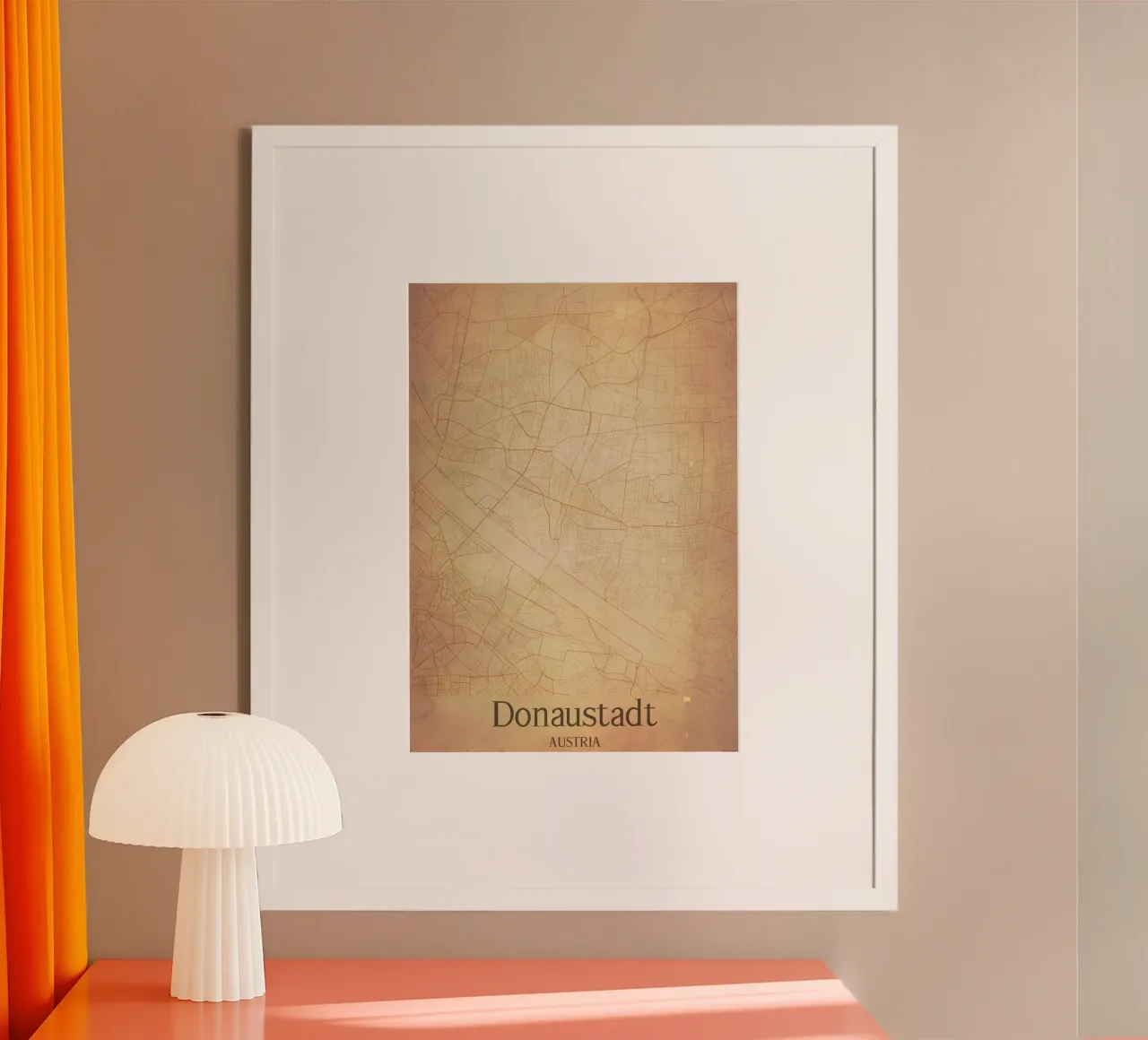 Donaustadt AUSTRIA poster con telaio in plastica da WorldPrint