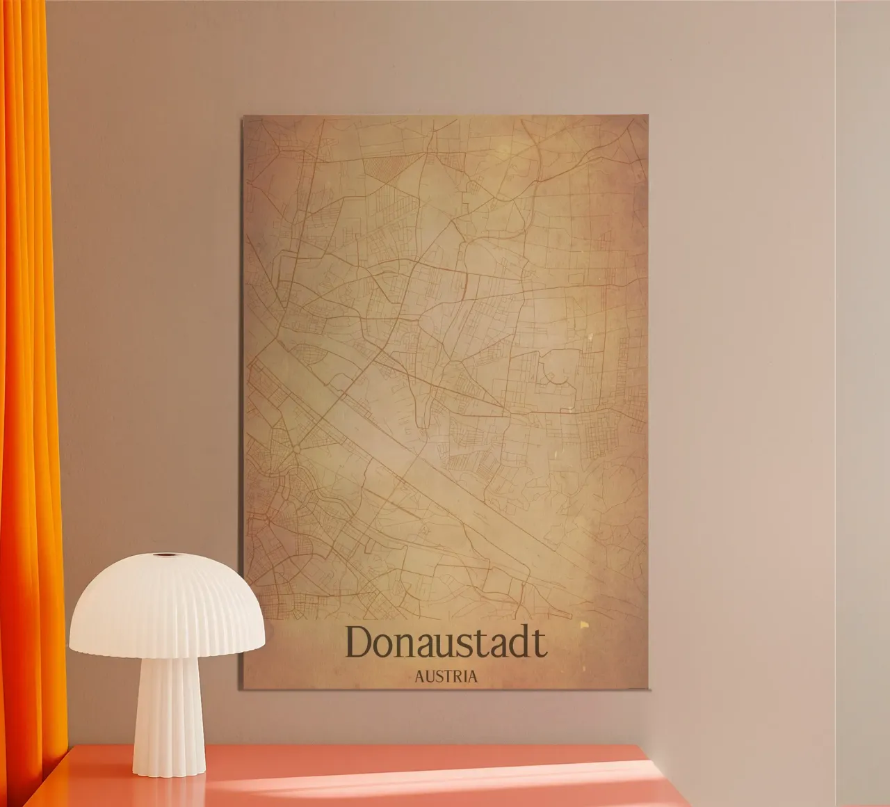 Donaustadt AUSTRIA poster con telaio in plastica da WorldPrint