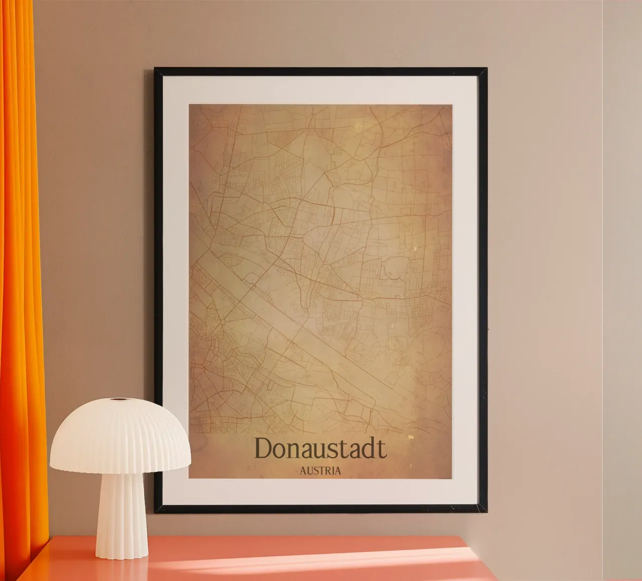Donaustadt AUSTRIA poster con telaio in plastica da WorldPrint