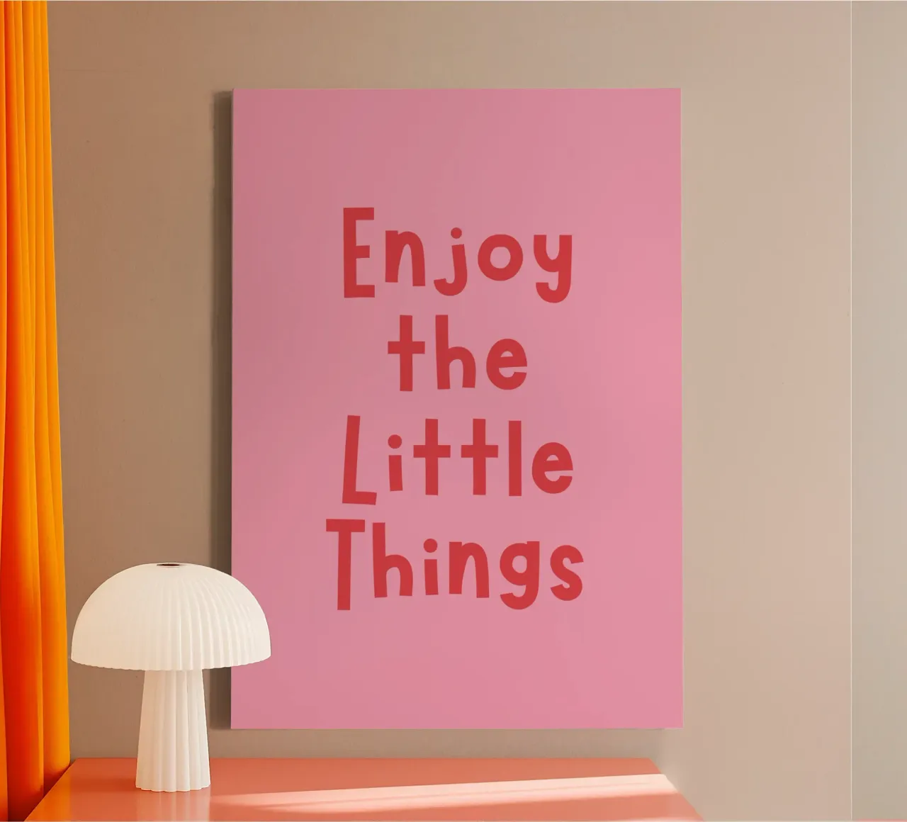 Enjoy the Little Things tela con Cornice a cassetta da DigiWunderwerk