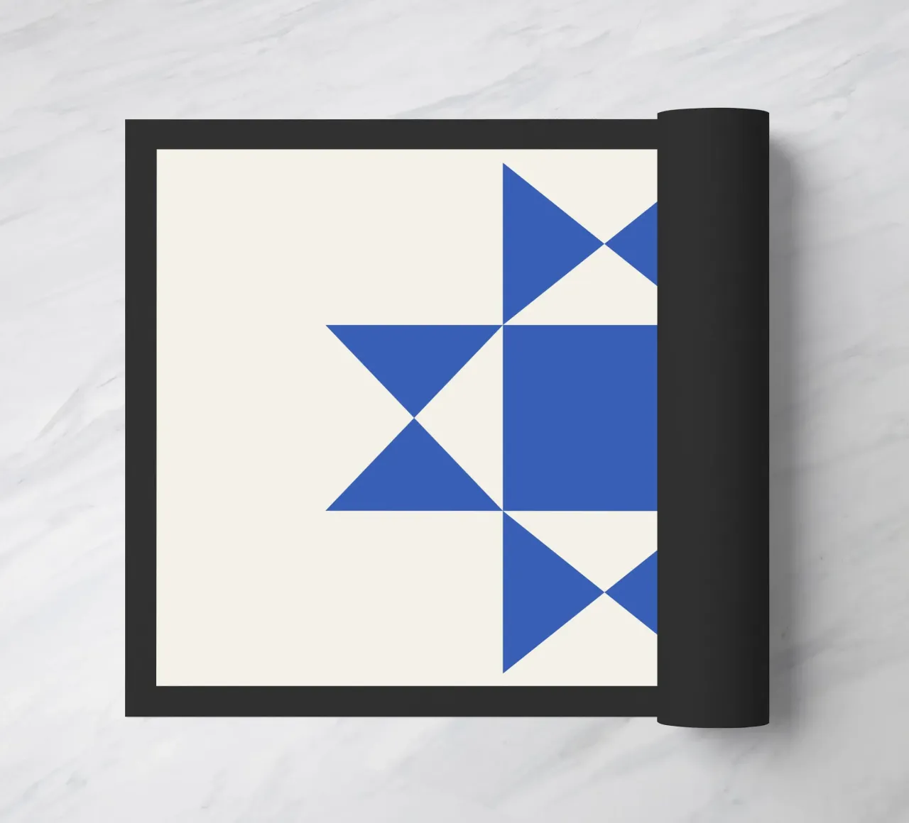 Blue Abstract Pattern doormat by Paigaam Studio