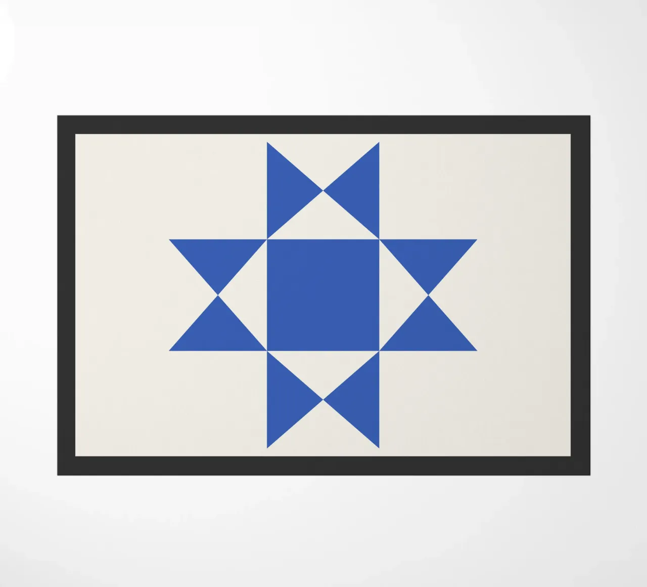 Blue Abstract Pattern doormat by Paigaam Studio