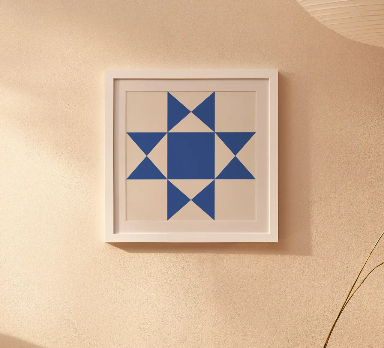 Blue Abstract Pattern poster by Paigaam Studio