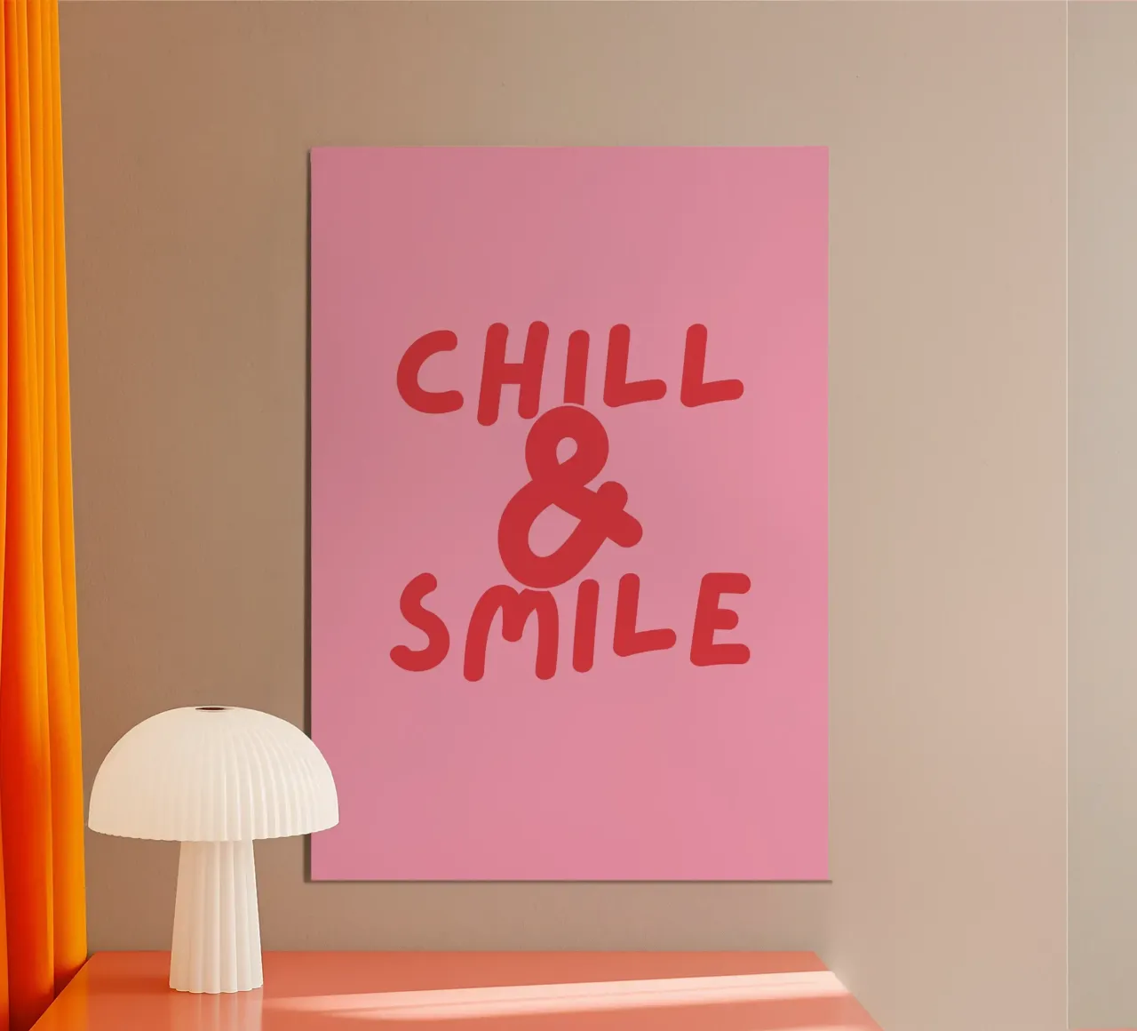 Chill & Smile poster con telaio in plastica da DigiWunderwerk
