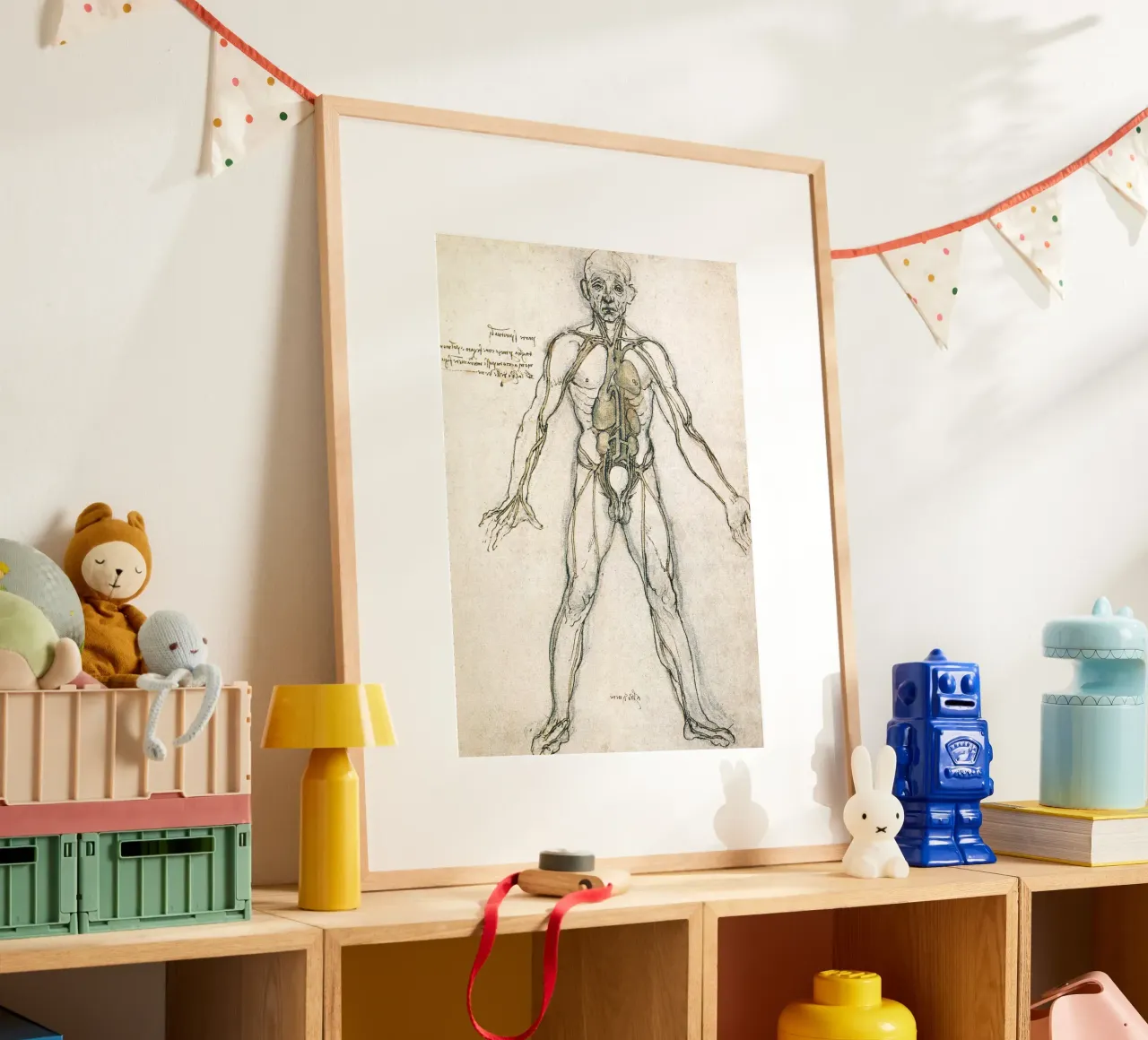 Studio di anatomia di Leonardo da Vinci poster con telaio in plastica da James McIntosh
