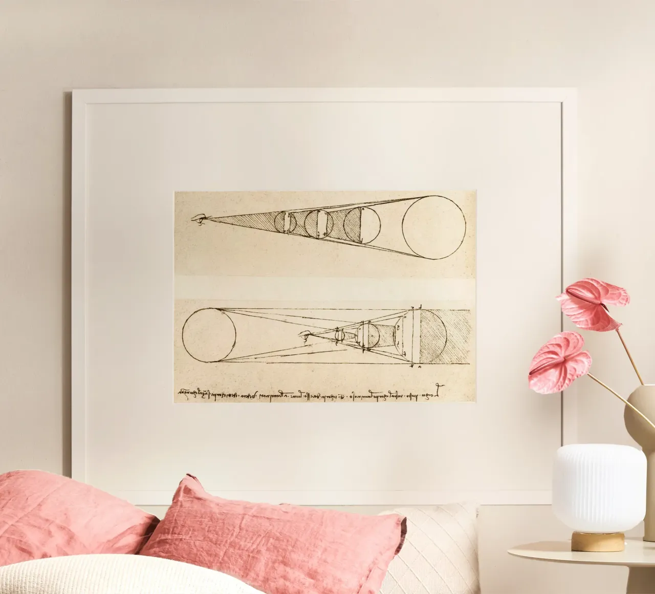 Meccanismo di illuminazione di Leonardo da Vinci poster da James McIntosh