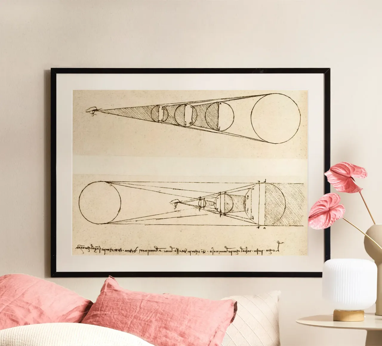 Meccanismo di illuminazione di Leonardo da Vinci poster da James McIntosh