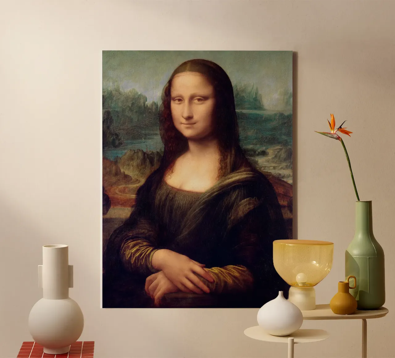 Mona Lisa by Leonardo da Vinci tela con Cornice a cassetta da James McIntosh