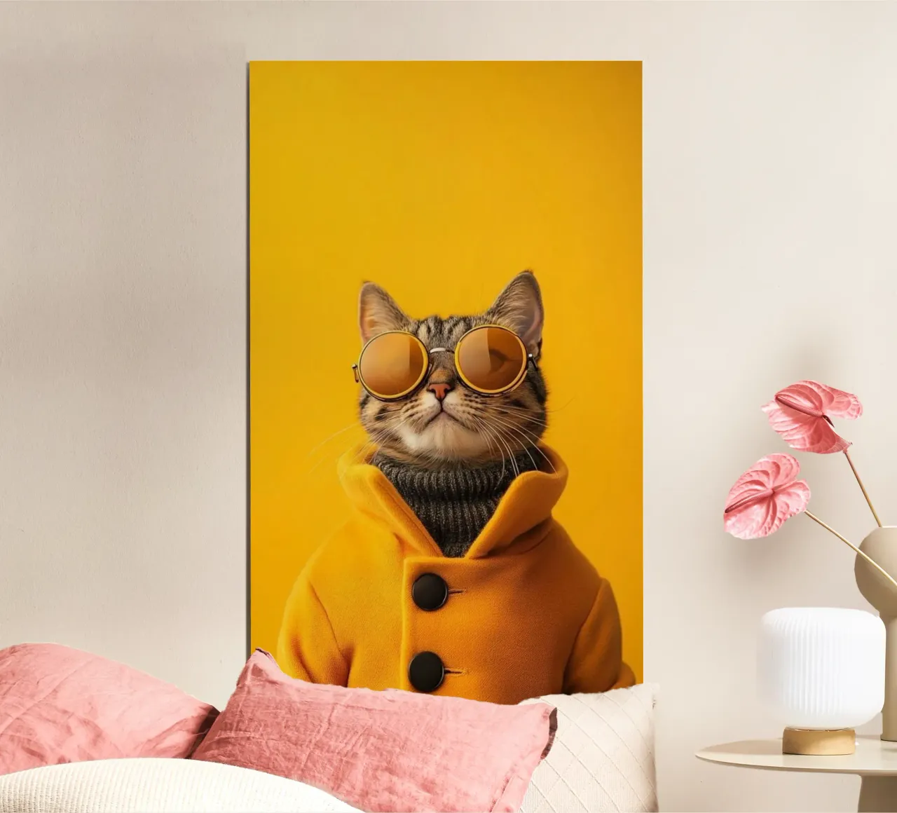 cat in yellow suit poster da chaodays