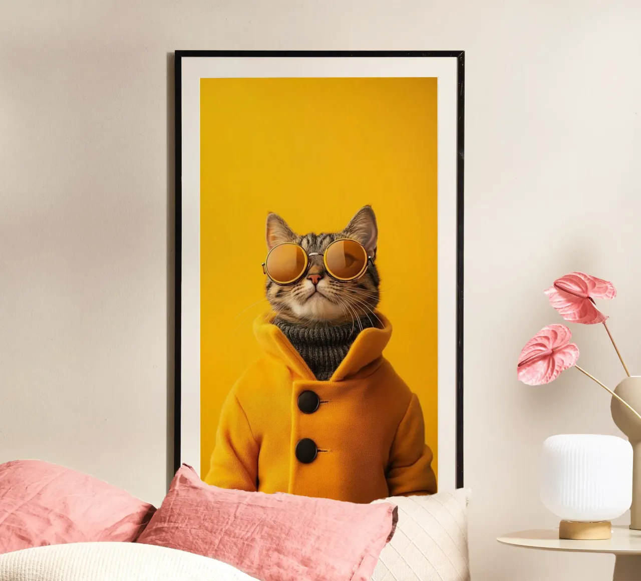 cat in yellow suit poster da chaodays